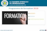 Programme de formation 2018 - La Chambre syndicale du ...