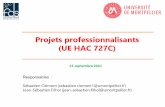 Projets professionnalisants (UE HAC 727C)
