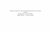 Observatoire de linguistique Sens-Texte OLST Rapport d ...
