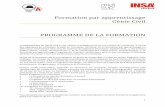 Formation par apprentissage Génie Civil PROGRAMME DE LA ...