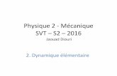 Physique 2 - Mécanique SVT – S2 – 2015