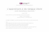 L’apprenant.e de langue 2020