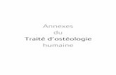 Annexes du Traité d’ostéologie humaine
