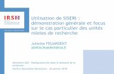 Utilisation de SISERI : démonstration générale et focus ...