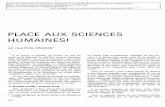AUX SCIENCES HUMAINES!