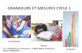 GRANDEURS ET MESURES CYCLE 1 - ac-lille.fr