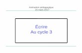 Écrire Au cycle 3 - circonscription de Semur-en-Auxois