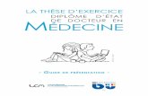 LA ThèSE D’ExERCICE - Accueil Medecine