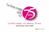 Le Bon usage, 15 édition, 75 ans nouveau site web