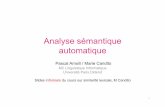 Analyse sémantique automatique - Paris Diderot University