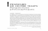 PHILOSOPHIE PENSEURS DE NOTRE TEMPS Perspectives ...