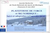 PLATEFORME DE FORCE et SKI NORDIQUE - Ecole Nationale des ...