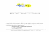 RAPPORT D’ACTIVITES 2014 - CDG 45