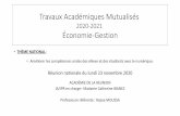 Travaux Académiques Mutualisés 2020-2021 Économie-Gestion