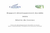 Rapport développement durable 2021 Mairie de Cannes