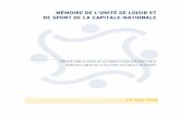 MÉMOIRE DE L’UNITÉ DE LOISIR ET DE SPORT DE LA CAPITALE ...