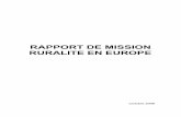 RAPPORT DE MISSION RURALITE EN EUROPE