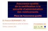 Assurance-qualité: de la certification à la sécurité d ...