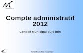 Compte administratif 2012 - Montreuil, Seine-Saint-Denis