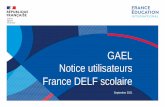 GAEL Notice utilisateurs France DELF scolaire