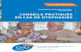 Unité Diététique CONSEILS PRATIQUES EN CAS DE DYSPHAGIES