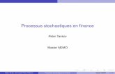 Processus stochastiques en finance