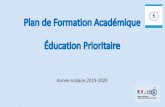Plan de Formation Académique Éducation Prioritaire
