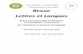 Université Blida 2- Lounici Ali- Algérie Revue 0 Lettres ...