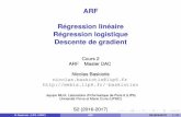 ARF Regression lin´ eaire´ Regression logistique´ Descente ...
