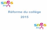 Réforme du collège 2015 - SNES