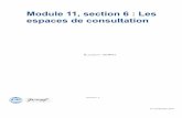 Module 11, section 6 : Les espaces de consultation