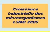 Croissance industrielle des microorganismes L3MG 2020