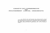 CHARTE DE COMMUNION DU MOUVEMENT LAÏCAL ORIONISTE