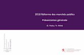 2018 Réforme des marchés publics Présentation générale