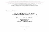 MATERIAUX DE CONSTRUCTION - I