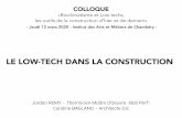 LE LOW-TECH DANS LA CONSTRUCTION