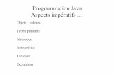 Programmation Java Aspects impératifs