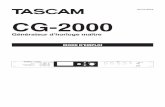 CG-2000 Owner's Manual - Tascam
