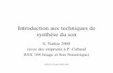 Introduction aux techniques de synthèse du son