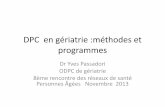 DPC en gériatrie :méthodes et programmes