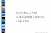 REUNION 12 JANVIER ENSEIGNEMENT SUPERIEUR PARCOURSUP