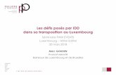 Les défis posés par IDD dans sa transposition au Luxembourg