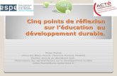 Cinq points de réflexion sur l’éducation au développement ...