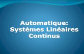 Automatique: Systèmes Linéaires Continus