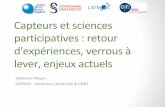 Capteurs et sciences participatives : retour d'expériences ...