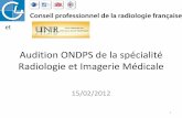 Audition ONDPS de la spécialité Radiologie Imagerie médicale
