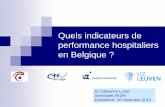 Quels indicateurs de performance hospitaliers en Belgique