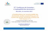 5ème Conférence de Formation : « Employabilité des ...