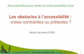 Les obstacles à l’accessibilité