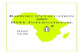 RAPPORT D ÉVALUATION 2009 IDAY-INTERNATIONAL